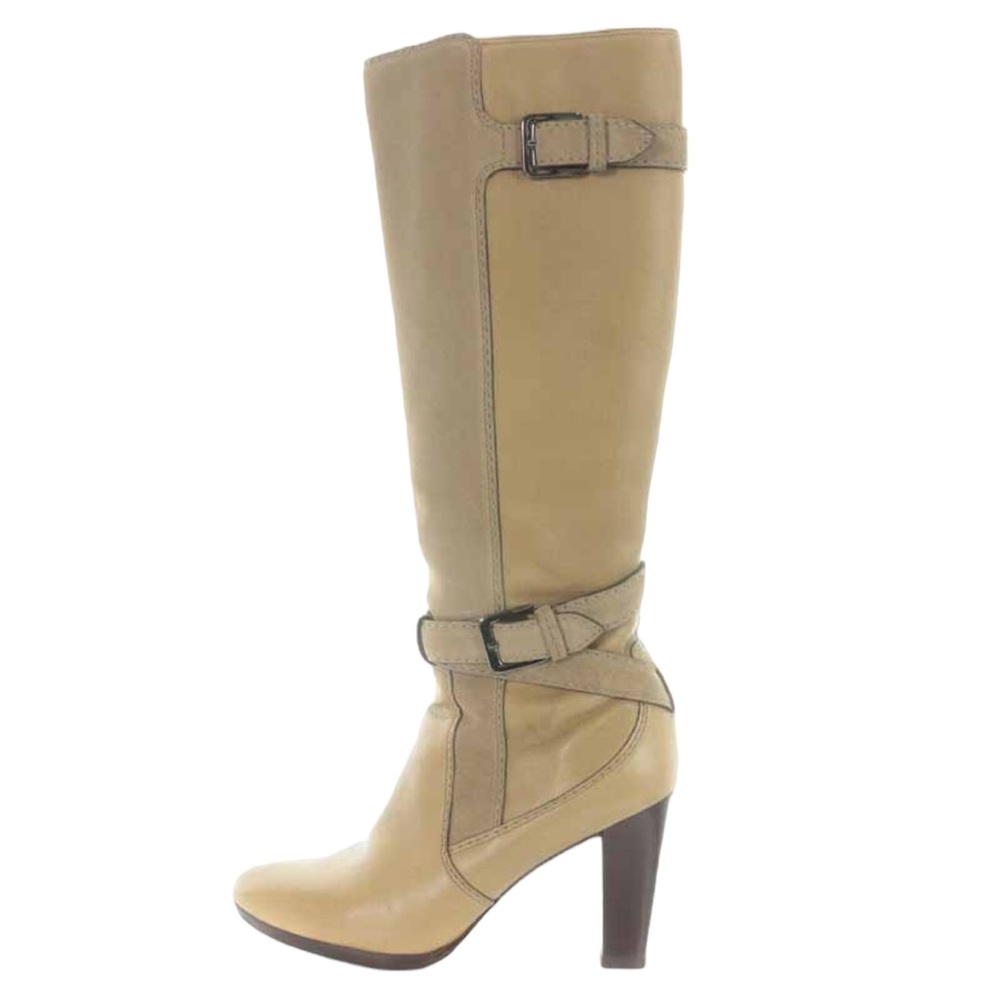 Cole Haan Strappy Nude Suede and Leather Boots - Picture 1 of 5